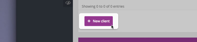 Click the New Client button